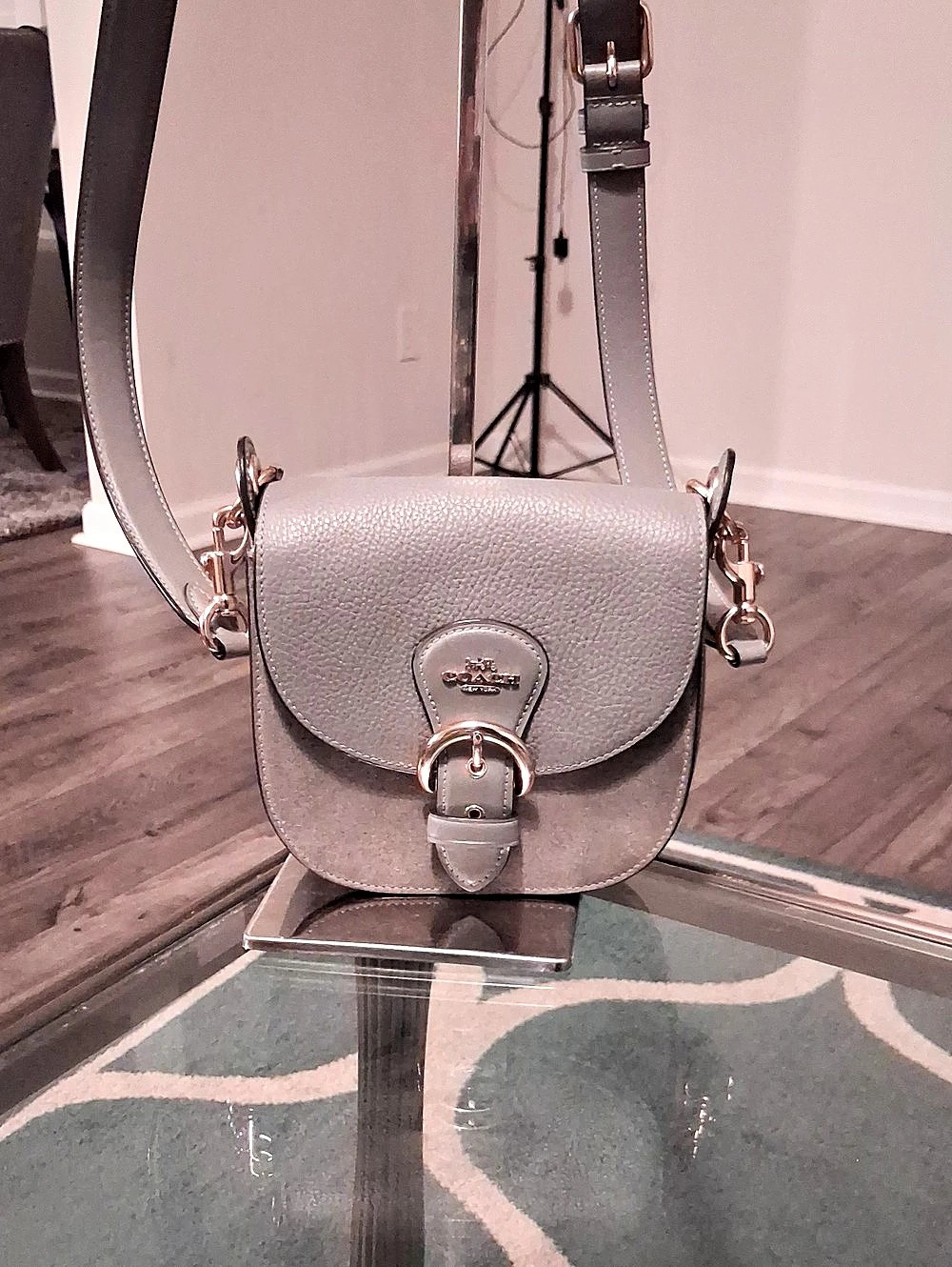 Coach Beat Saddle Bag Gray Crossbody Bag